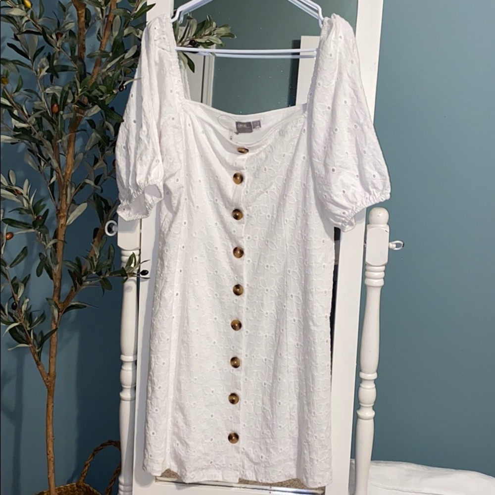 ASOS Square Neck Button Down Dress